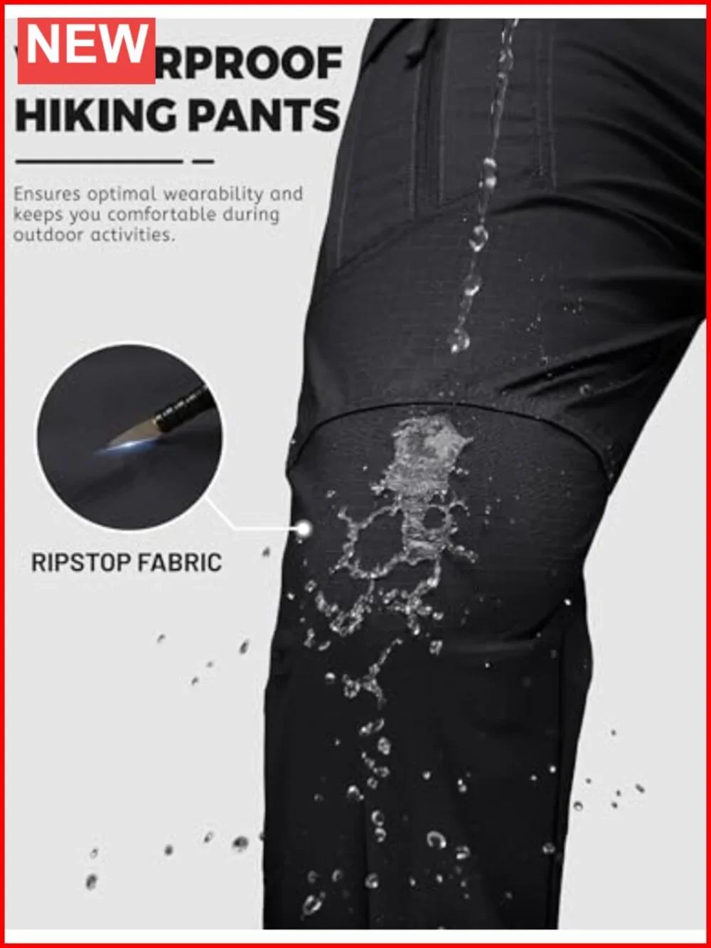 Waterproof Tactical Cargo Pants 9 Pockets Stretch Hiking Work Pants